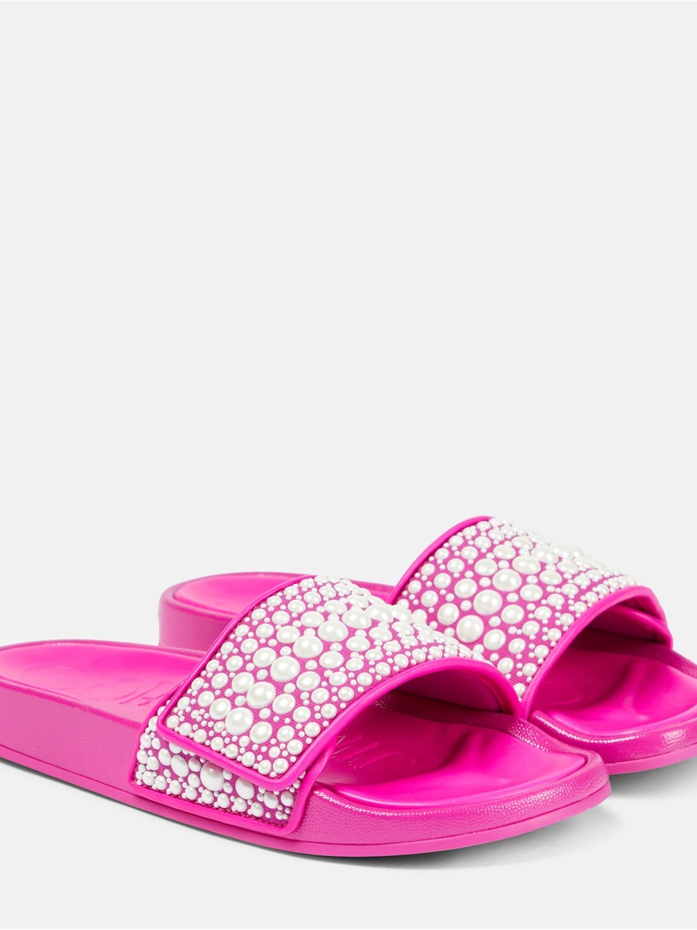 Jimmy Choo Pink Pearl Embellished Slide Sandals – Size 37
